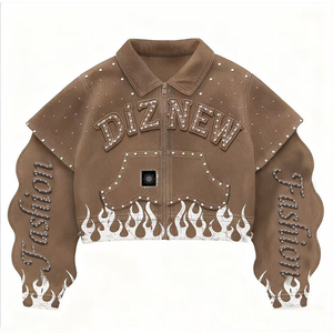 DiZNEW 2025 デザイナーダイヤモンドデニムジャケット 高級カスタムメイドジージャン限定 デニムジージャンメーカー - Product Image 1