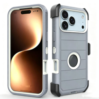 Étui de protection rigide antichoc pour iPhone 18 Pro Max, coque de téléphone 3 en 1, Fundas Para Celulares pour iPhone Duo