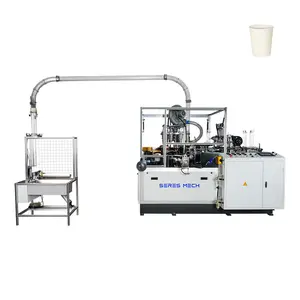 La más popular maquinaria de vasos de papel ondulados completamente automática de alta velocidad para hacer café, taza y plato de té