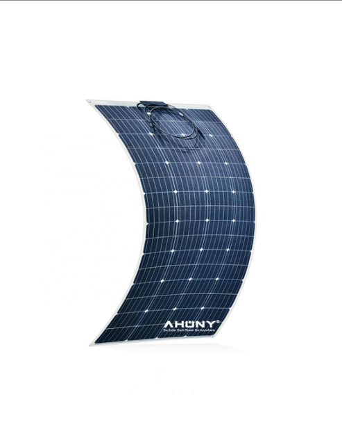 200W 12V Lightweight Solar Panel Semi-Flexible Bendable Off-Grid Charger for Marine RV Cabin Van Car