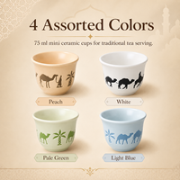 Tasse à café arabe personnalisée, finition mate, couleur camel, pour dégustation d'arômes, style moyen-oriental, pour préparation manuelle, petite tasse à thé, vente en gros