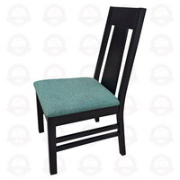 Silla de Comedor Comercial para Restaurante, Estructura de Madera, Asiento de Tela, Silla para Banquetes de Hotel