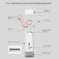 Kit de nettoyage pour clavier d'ordinateur 7-en-1, brosse et stylo de nettoyage pour écouteurs, outils de nettoyage pour casque et clavier, kit extracteur de touches