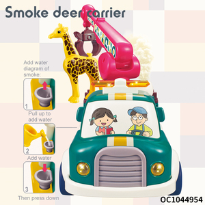 <span class=keywords><strong>Camion</strong></span> transporteur de jouets en plastique pour animaux (cerf, <span class=keywords><strong>girafe</strong></span>) pour enfants garçons, vente en gros, avec fonction lumière, son et pulvérisation de brume - Product Image 2