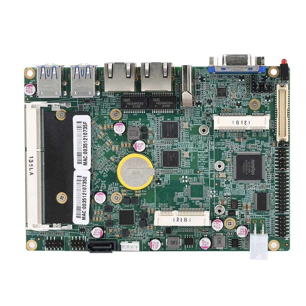 3.5 Inch industrial motherboard with CPU professor J3355 DDR3L 8g graphics HD LVDS VGA Fanless embedded motherboard