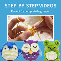 Kit de Crochet Manuel d'Instructions en Anglais Bestseller – Ensemble DIY Fait Main pour Tricot, Pelote de Fil Acrylique, Poupée Dessin Animé, Ornement