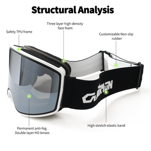 <span class=keywords><strong>Gafas</strong></span> de <span class=keywords><strong>Nieve</strong></span> Yijia <span class=keywords><strong>con</strong></span> Sistema Polarizado, Forma Cilíndrica, Correa Ajustable, Protección UV, Compatibles <span class=keywords><strong>con</strong></span> <span class=keywords><strong>Casco</strong></span>, para Esquí al Aire Libre - Product Image 2