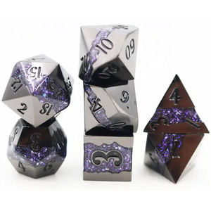 Hot Sale Custom ized rpg dnd Metall scharfe Kante bewegliche Drachen augen würfel - Product Image 6