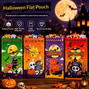 Sac à collation/biscuits imprimé avec motif citrouille et crâne pour Halloween, doté d'une excellente fermeture, nouvelle arrivée - Product Image 3