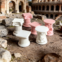 Accessoires de décoration de bureau en résine de style européen réaliste, colonnes classiques pour maison de poupée miniature, colonne romaine DIY