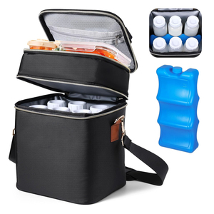Bolsa Térmica Impermeable de Doble Capa para Leche Materna con Paquete de Hielo, Capacidad para 6 Biberones, Bolsa Aislante para Biberones - Product Image 1