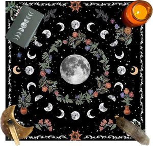 Tarots Nappe Divinations Table Couverture <span class=keywords><strong>Oracles</strong></span> Jeu De Société Tapis Carré Pendule Autel Nappe Tarots Carte Tissu en Stock - Product Image 3