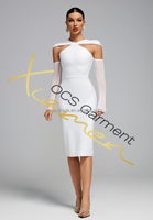 Ocstrade nouveautés automne vêtements Patchwork robe de pansement femmes travail formel dames longue robe hiver décontracté Midi robe élégante