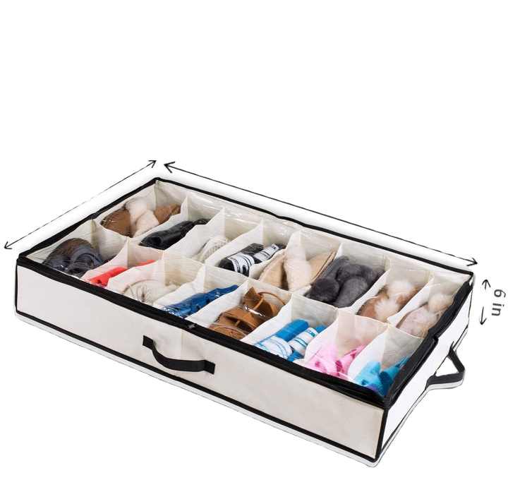 Oem Foldable Compartmental Shoe Box Storage Bag Thickened Fabric