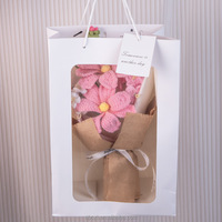 Buket Bunga Cosmos Rajutan Tangan dari Benang Rajut, Bunga Abadi, Hadiah Hari Ibu, Wisuda, Hari Valentine, Grosir