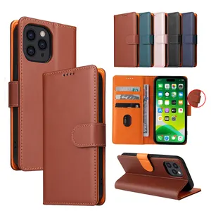 Luxury Flip Cover Pu Leather Tpu Holder Mobile Phone Case For iPhone 15 Pro Max