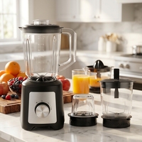 Mixeur plongeant haute vitesse pour usage commercial et domestique, capacité 1,5 L, lame en acier inoxydable détachable, sans BPA, multifonctionnel pour écraser