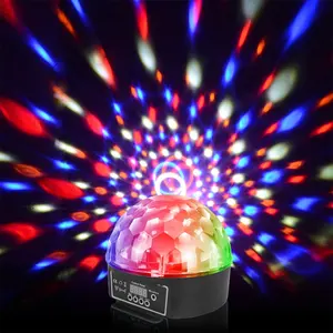 Crystal Magic Ball Met 6 Ringen 6*3W Voor Bars Disco Hal Voor Mobiele Dj Optredens Xmas Verjaardag party Bar Club En Muzikale Live Show