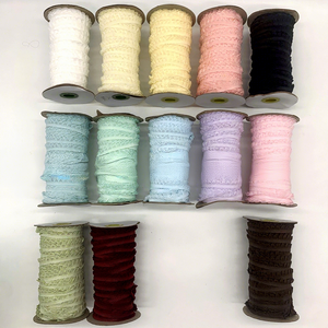 Nastro Elastico in Pizzo a Rete da 13mm per Henna, Accessori Fai-da-te per Abbigliamento e Capelli, Bordo a Rete per Foulard da Donna, Decorazione Floreale - Product Image 1