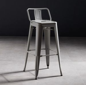 Banquetas Altas Iron Com Encosto High Green Bench Industrial <span class=keywords><strong>Vintage</strong></span> Iron High Stools with Low Backrest - Product Image 5