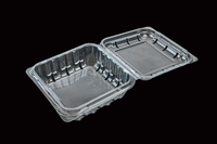 Boîte de transport en plastique transparent durable pour myrtilles de 4,4 oz – Contenant à clapet transparent pour myrtilles
