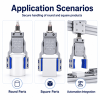 Mini-BHVG Pince pneumatique à large ouverture avec capteur magnétique pour robot de moulage par injection et manipulation flexible de l'EOAT