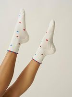 POPSOX Chaussettes de compression antidérapantes pour femmes avec volants décoratifs, mélange Spandex/Nylon/Coton pour le yoga et le Pilates