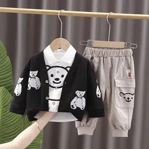 I prodotti più venduti camicie a maniche lunghe per bambini animali lavorate a maglia per ragazzi Cardigan maglione cappotto vestito