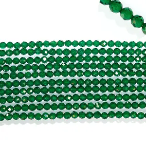 Natural Real Green Emerald Faceted Rondelle Gemstone Beads Strand Precious Stone Wholesale Supplier Loose Gemstone Beads