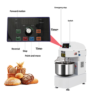 Mélangeur à spirale commercial 20L, petit mélangeur à spirale <span class=keywords><strong>pour</strong></span> <span class=keywords><strong>pain</strong></span> et pizza - Product Image 4