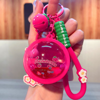 BSBH Boba thé porte-clés avec liquide Quicksand porte-clés Animal bulle thé porte-clés acrylique lait thé sachet pendentifs
