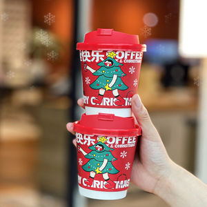 Hot Sale <strong>Christmas</strong> Celebration Double Wall Food Grade <strong>Paper</strong> <strong>Cups</strong> for Hot Drinks Coffee - Product Image 5