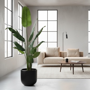 ต้นปาล์มเทียมแบบสมจริงพิเศษสำหรับนักเดินทาง กิ่งไม้จริงเคลือบปรับแต่งได้ ใบไม้ทำจากผ้าไหม ทนทานต่อรังสียูวี - Product Image 1