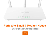 Routeur sans fil double bande Tenda F3 300 Mbps avec 3 antennes 5dBi, WiFi domestique, garantie 1 an, version anglaise