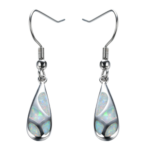 925 en argent sterling opale goutte d'eau boucles d'oreilles exquis boucles d'oreilles - Product Image 4