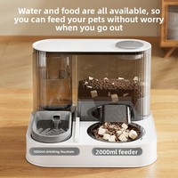 Nouvelle gamelle électrique en plastique pour chat, combo eau et nourriture 2-en-1, fontaine à eau pour animaux de compagnie, distributeur automatique de nourriture avec distributeur d'eau