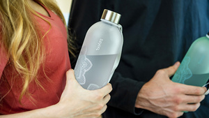 Best Price 32Oz <b>Time</b> Marker <b>Water</b> <b>Bottle</b> Silver Plastic Food Grade for Travel Direct Drinking - Product Image 4