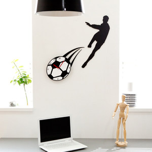 Creative Soccer <b>Wall</b> <b>Clock</b> Irregular Shape <b>Silent</b> Quartz Movement For Bedroom Living Room - Product Image 5