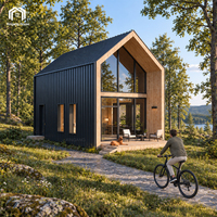 Maison préfabriquée modulaire Alpine à 2 chambres, avec rangement, cabane à 2 étages, hors réseau, solaire, structure LGS intelligente, maison préfabriquée modulaire miniature