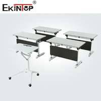 Ekintop chaise de bureau pliante en bois salle de réunion table de conférence pliable école moderne table de formation bureaux