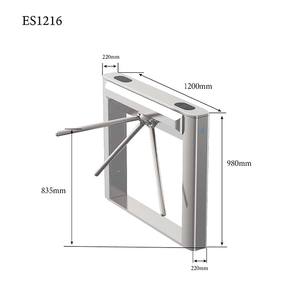 Tornello a Tripode in Acciaio Inox 304 con Riconoscimento Facciale, Lettore di Carte ID e IC, Codice QR, Sistema <span class=keywords><strong>Anti</strong></span>-<span class=keywords><strong>Tailgating</strong></span> per Controllo Accessi Pedonali - Product Image 4