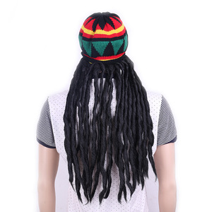 Ensemble de costume de Rasta pour homme adulte, chapeau Rasta et perruque noire, soldat buffle - Product Image 6