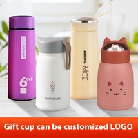 Vaso de Agua Creativo con Diseño de Conejito de Dibujos Animados, para Oficina, Negocios, 6 Grados, Vaso de Vidrio para Coche, Regalo, para Excursiones al Aire Libre