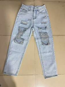 S-3XL Worn-out <strong>Jeans</strong> for Women in Spring and Summer Worn-out <strong>Jeans</strong> for Women Trousers for Women High Waist Straight Leg <strong>Pants</strong> - Product Image 3