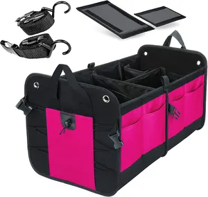 Factory Custom Premium Multi Compartments Car Storage Organizer Trunk Organizer For Car Suv Jeep Truck Rv Auto