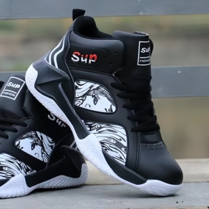 <span class=keywords><strong>Scarpe</strong></span> Sportive da Uomo, Alte per Basket, con Cinturino, Impermeabili, in Pelle, Suola Spessa, Rialzanti, Casual - Product Image 3