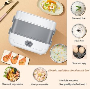 Boîte à lunch électrique portable en acier inoxydable avec fonction de chauffage et d'isolation, puissance nominale de 200 W - Product Image 2