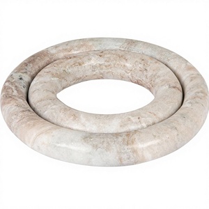 Juego de <span class=keywords><strong>2</strong></span> salvamanteles de mármol marrón antiguo Creative Co-Op - Product Image 1