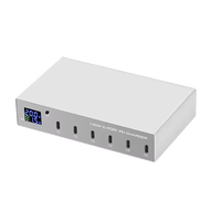 Parfait pour le voyage Chargeur USB C PD de bureau 140W 6 ports avec chargeur rapide de sortie PD 30W pour téléphone, tablettes et plus