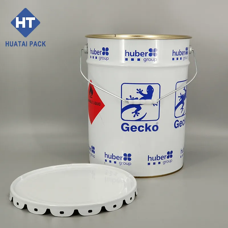 20 lít 5 gallon hình nón tinplate kim loại gói sơn pails với sắt xử lý Trung Quốc nhà sản xuất